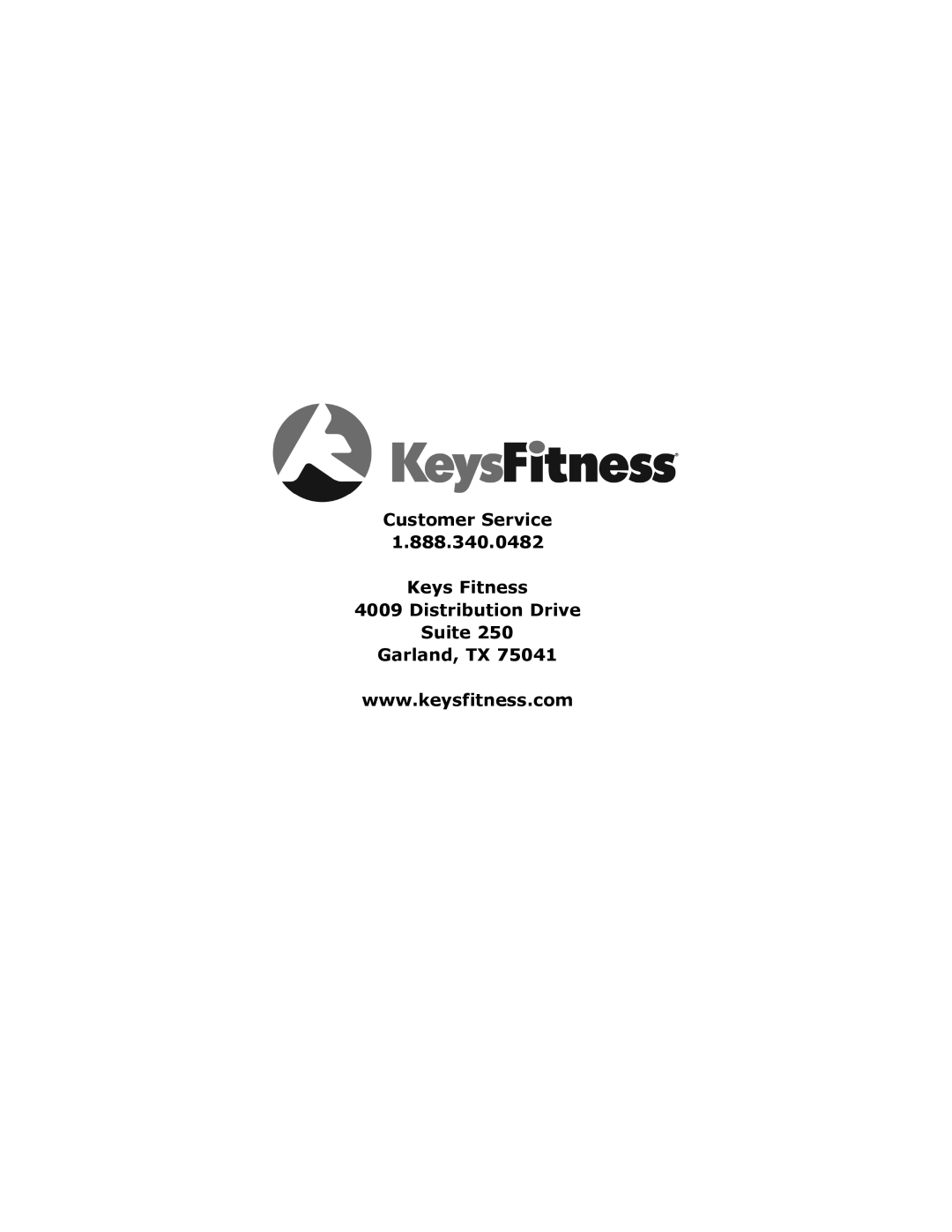 Keys Fitness HT440R owner manual 