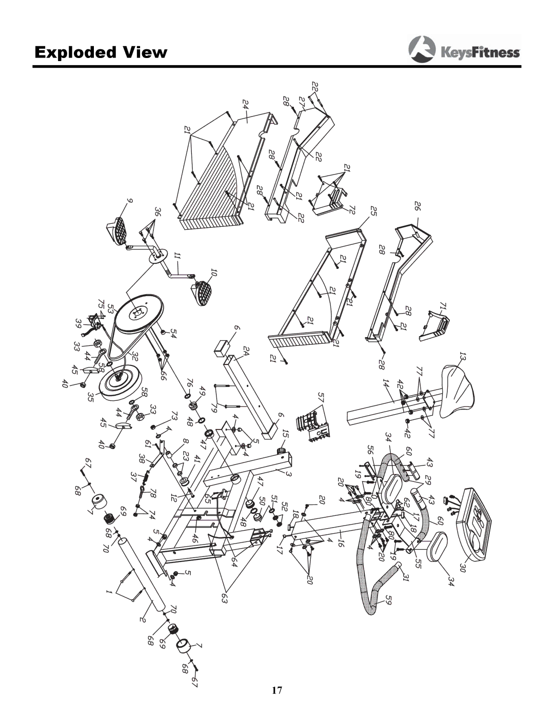 Keys Fitness HT640U owner manual Exploded View 