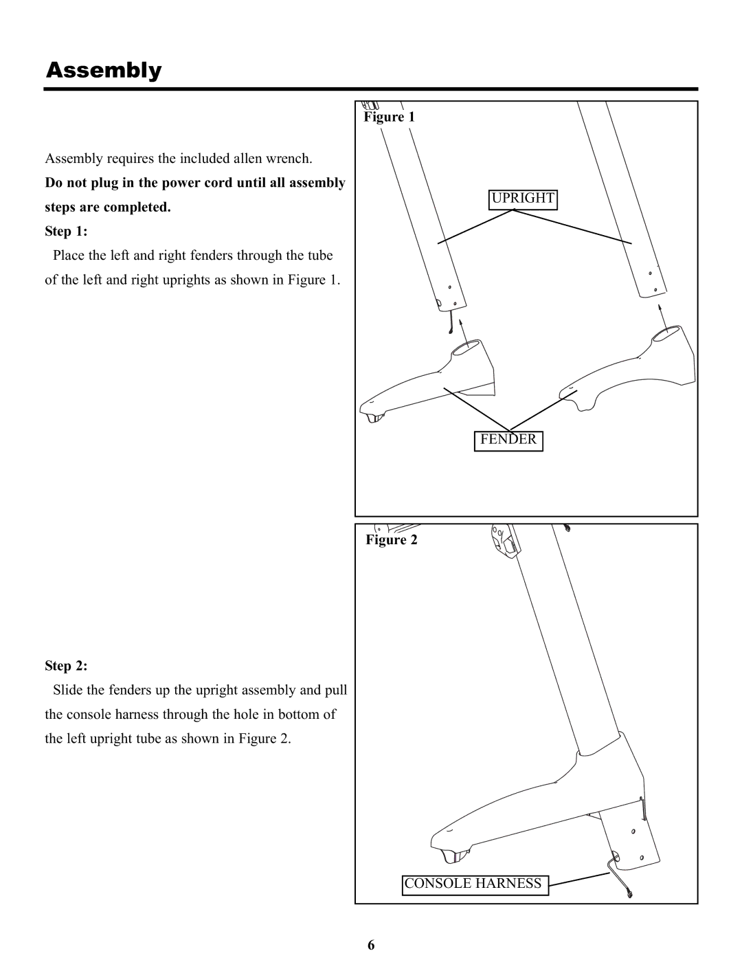 Keys Fitness HT65T.1-CE owner manual Console Harness 