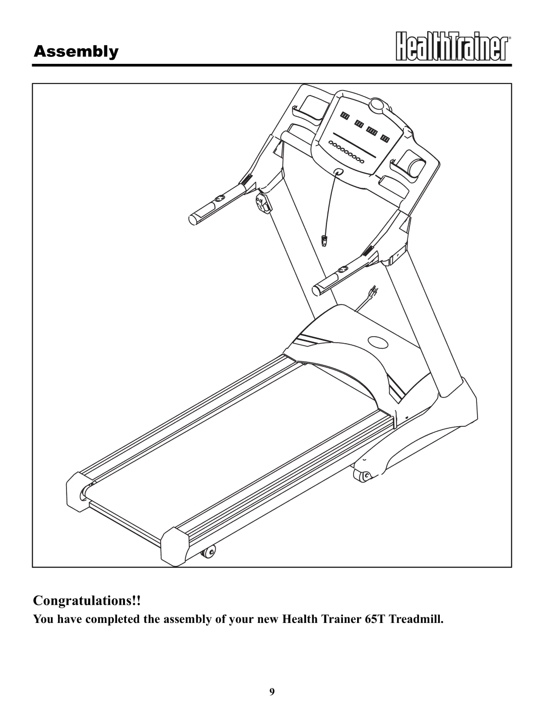 Keys Fitness HT65T.1-CE owner manual Congratulations 