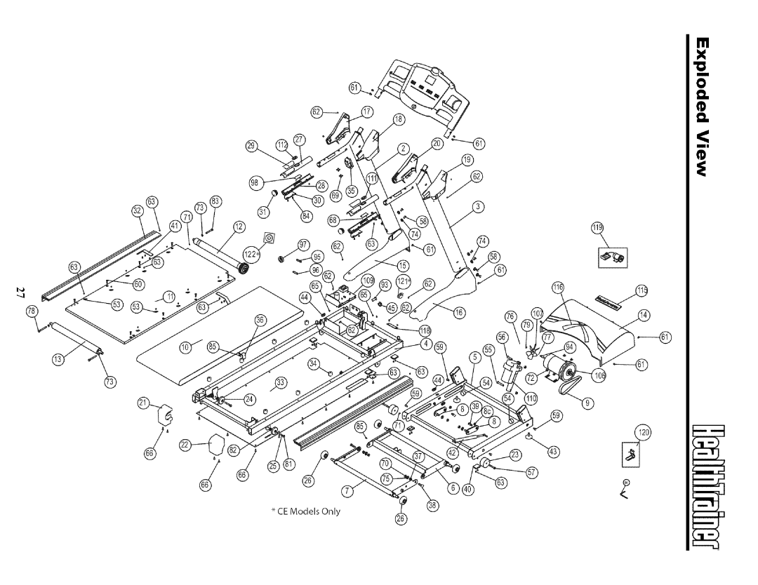 Keys Fitness HT95 owner manual 2CE Models Only 