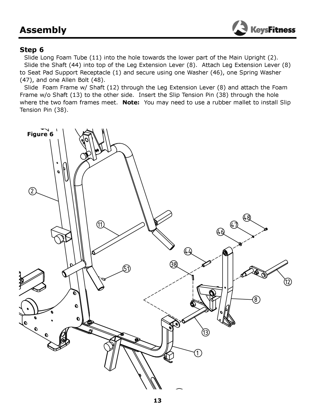 Keys Fitness KF-1560 owner manual Assembly 