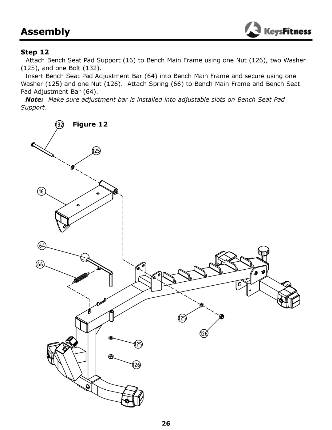 Keys Fitness KF-2060 owner manual Assembly 