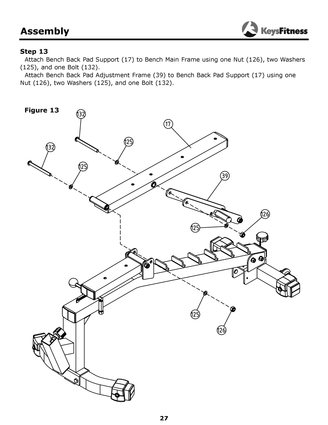 Keys Fitness KF-2060 owner manual Assembly 