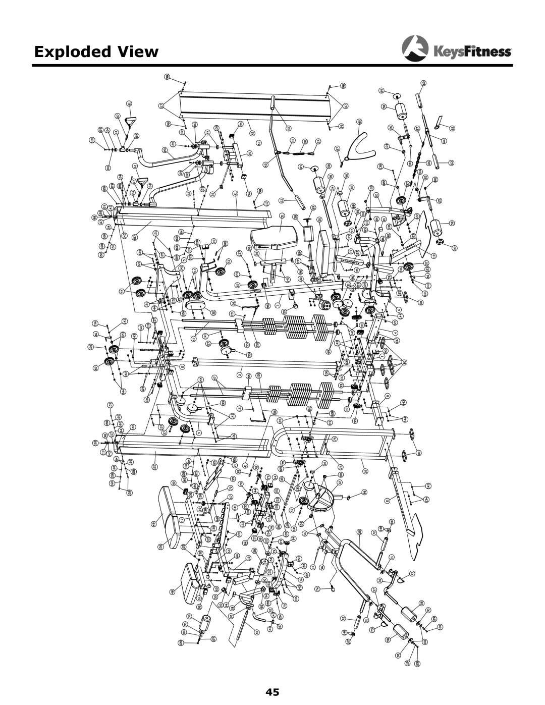 Keys Fitness KF-2060 owner manual Exploded View 