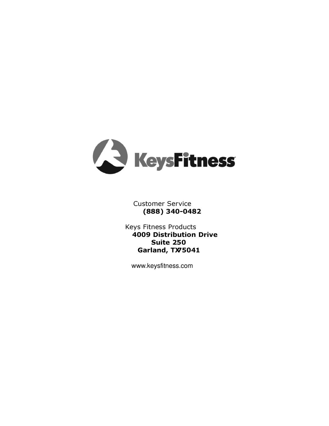 Keys Fitness KF-3.5T owner manual Customer Service 