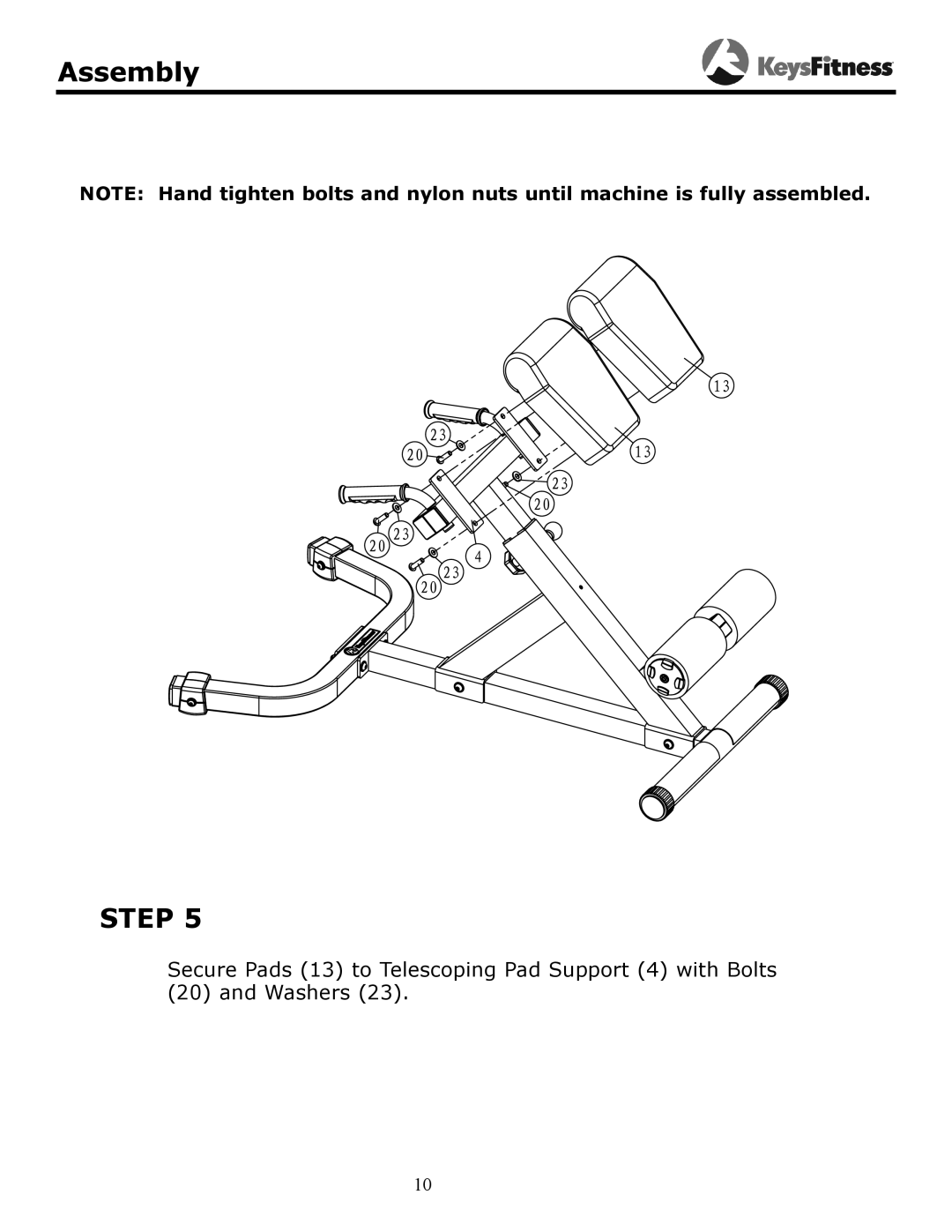 Keys Fitness KF-45 owner manual Step 