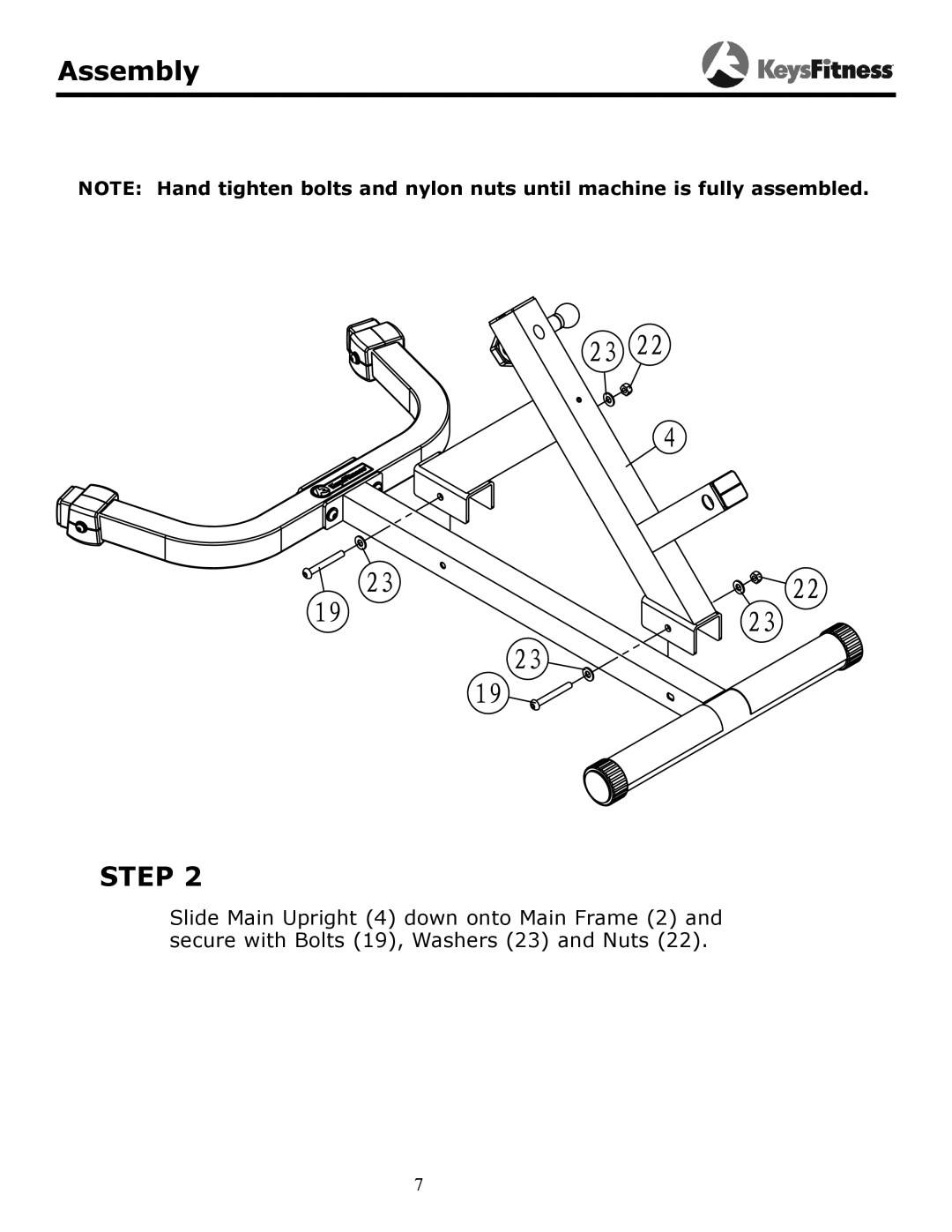 Keys Fitness KF-45 owner manual Step 