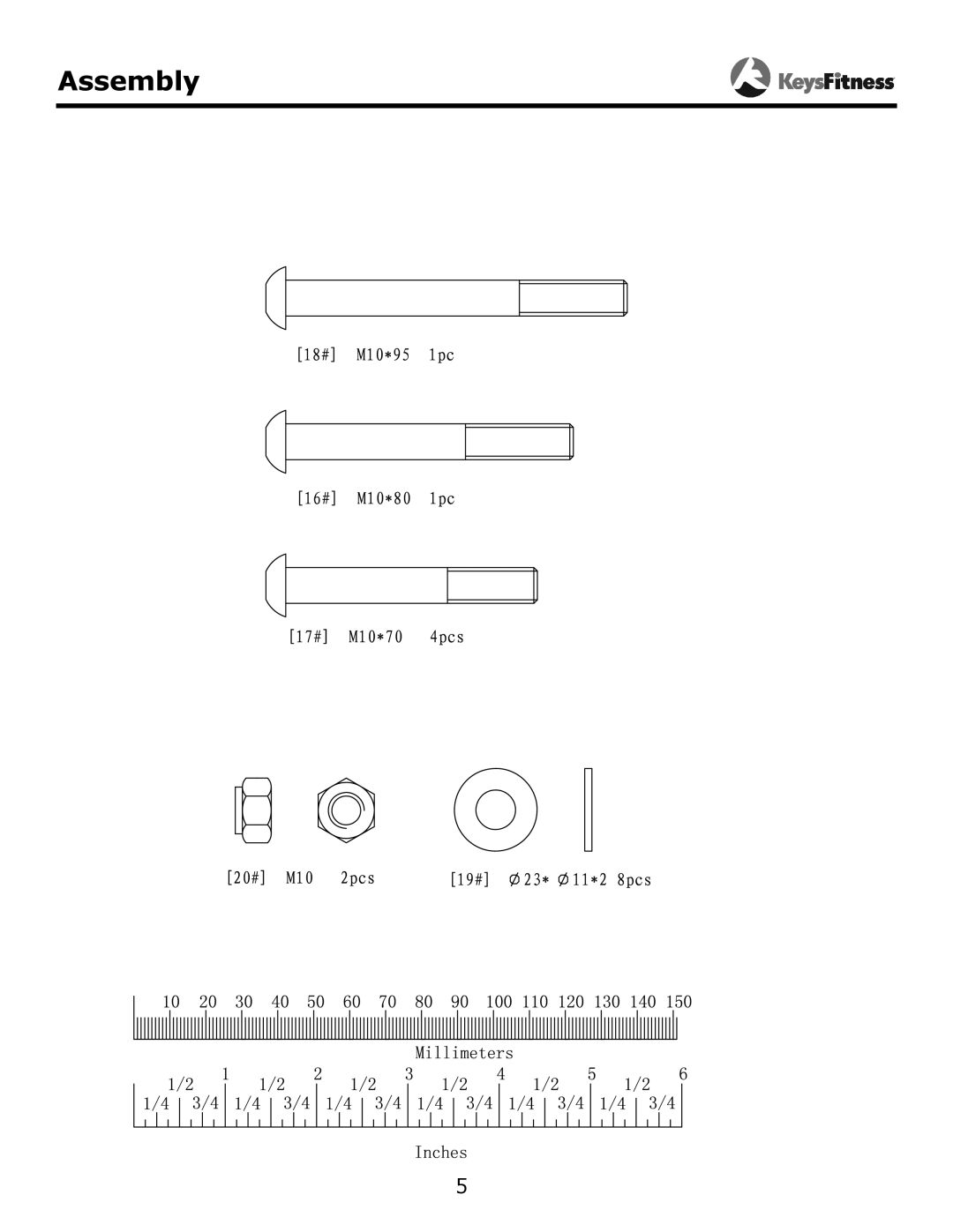 Keys Fitness KF-AAB owner manual Assembly 