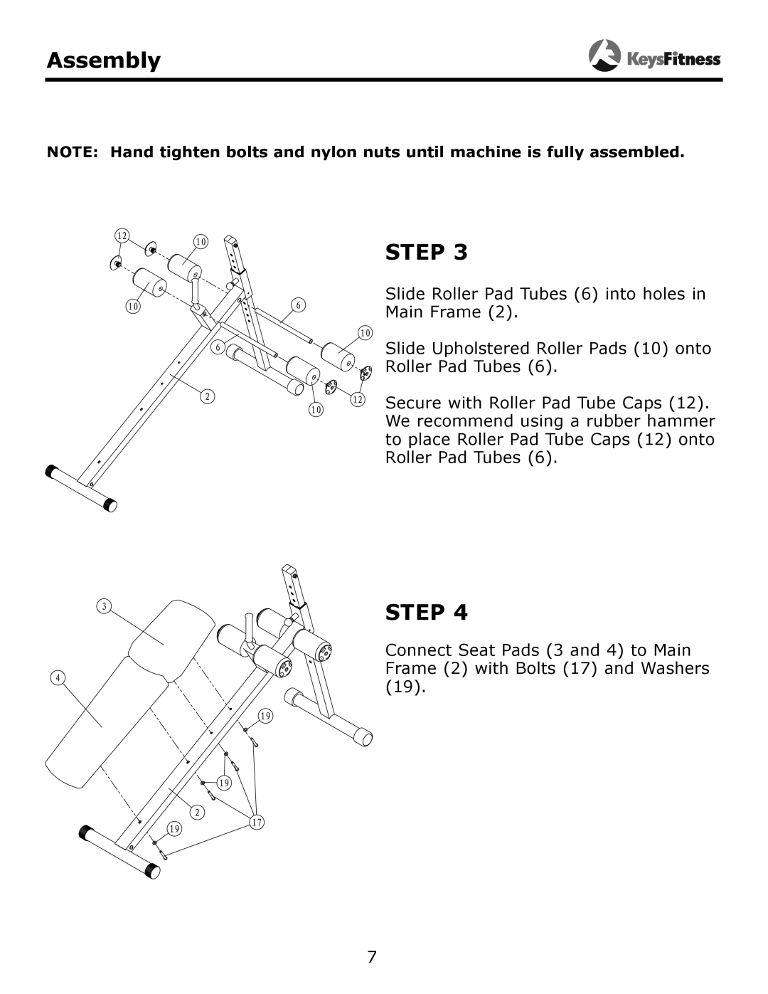 Keys Fitness KF-AAB owner manual Step 