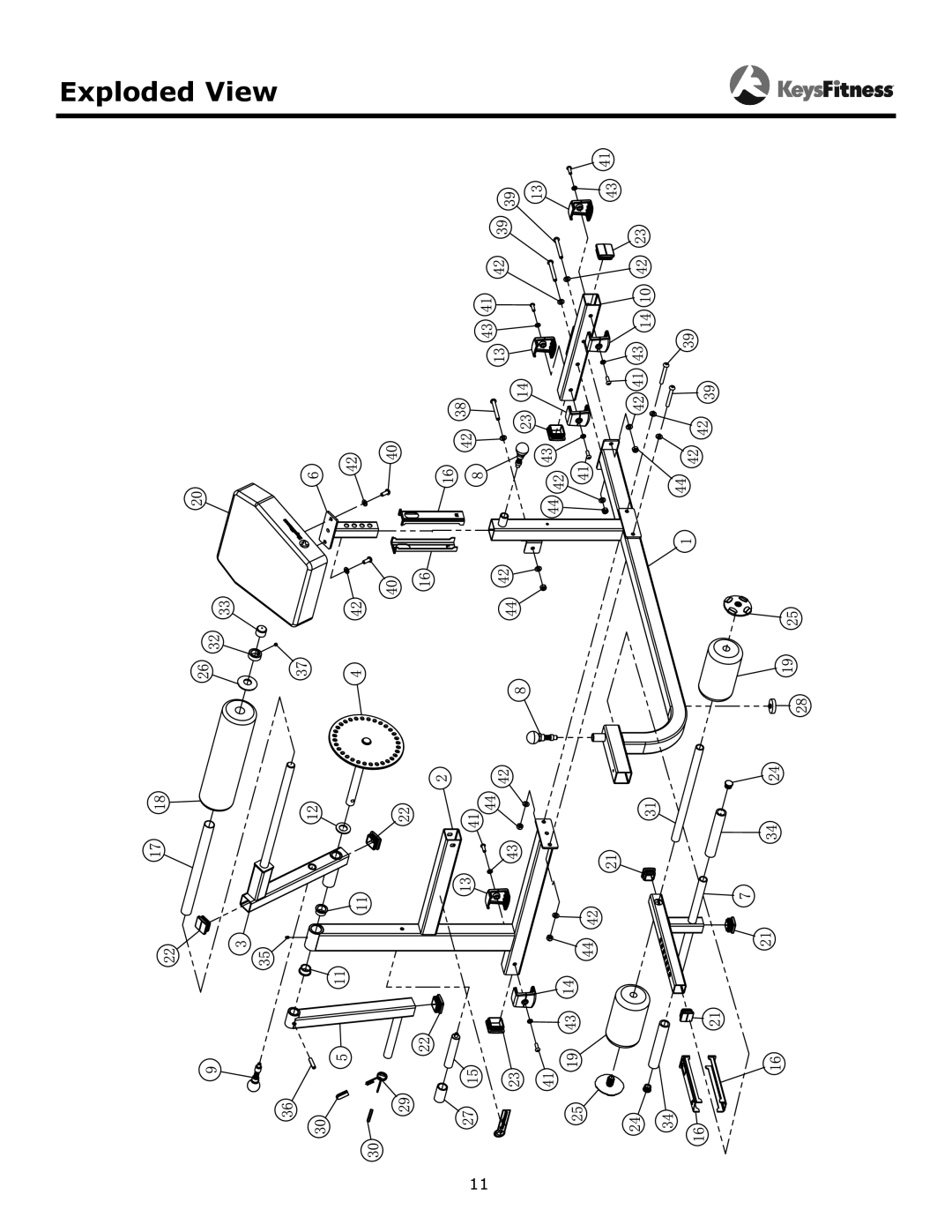 Keys Fitness KF-ABM owner manual Exploded View 