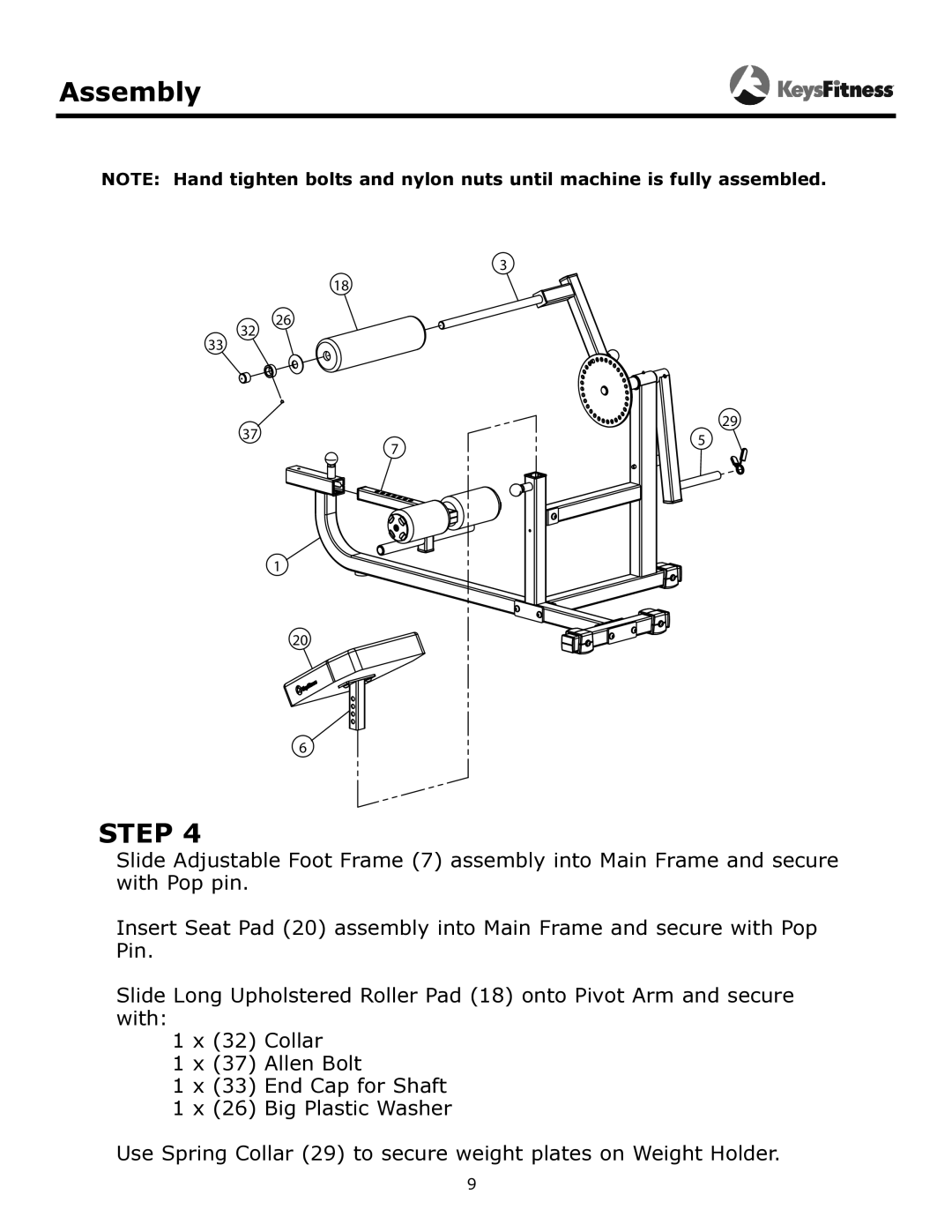 Keys Fitness KF-ABM owner manual Step 