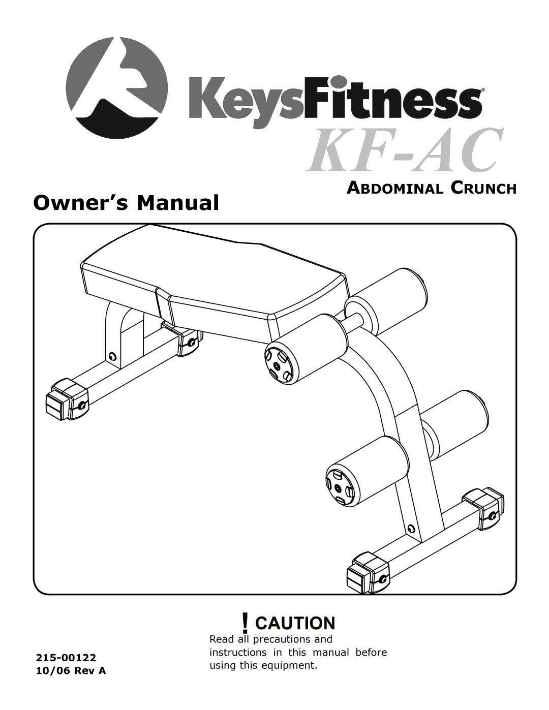 Keys Fitness KF-AC owner manual Kf-Ac 