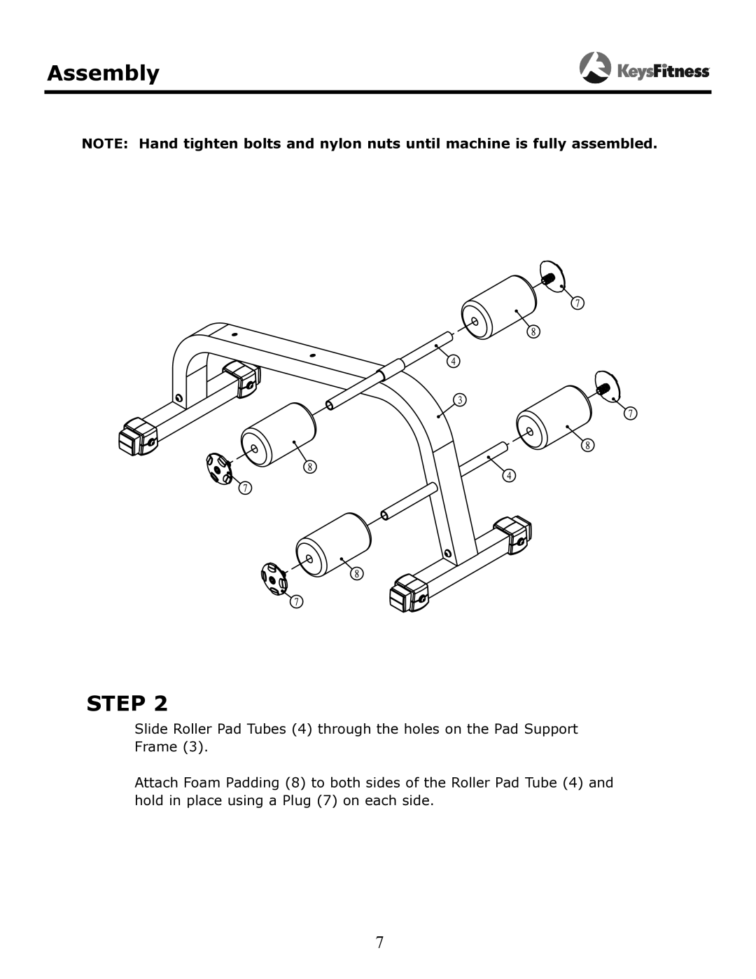 Keys Fitness KF-AC owner manual Step 