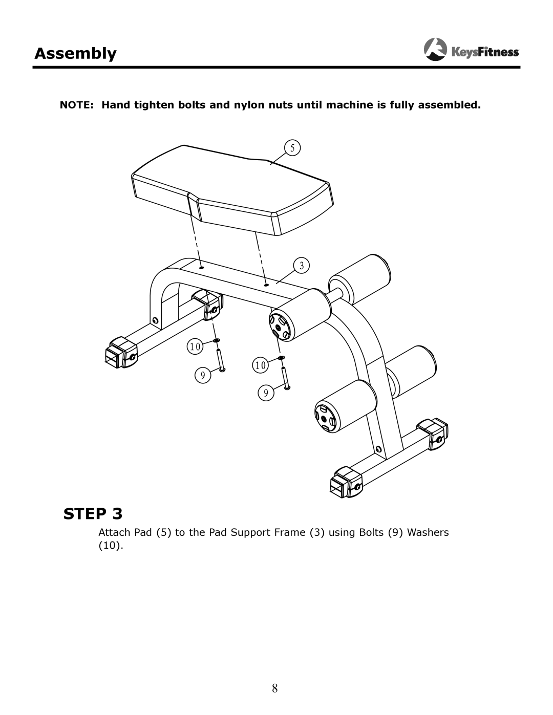 Keys Fitness KF-AC owner manual Step 