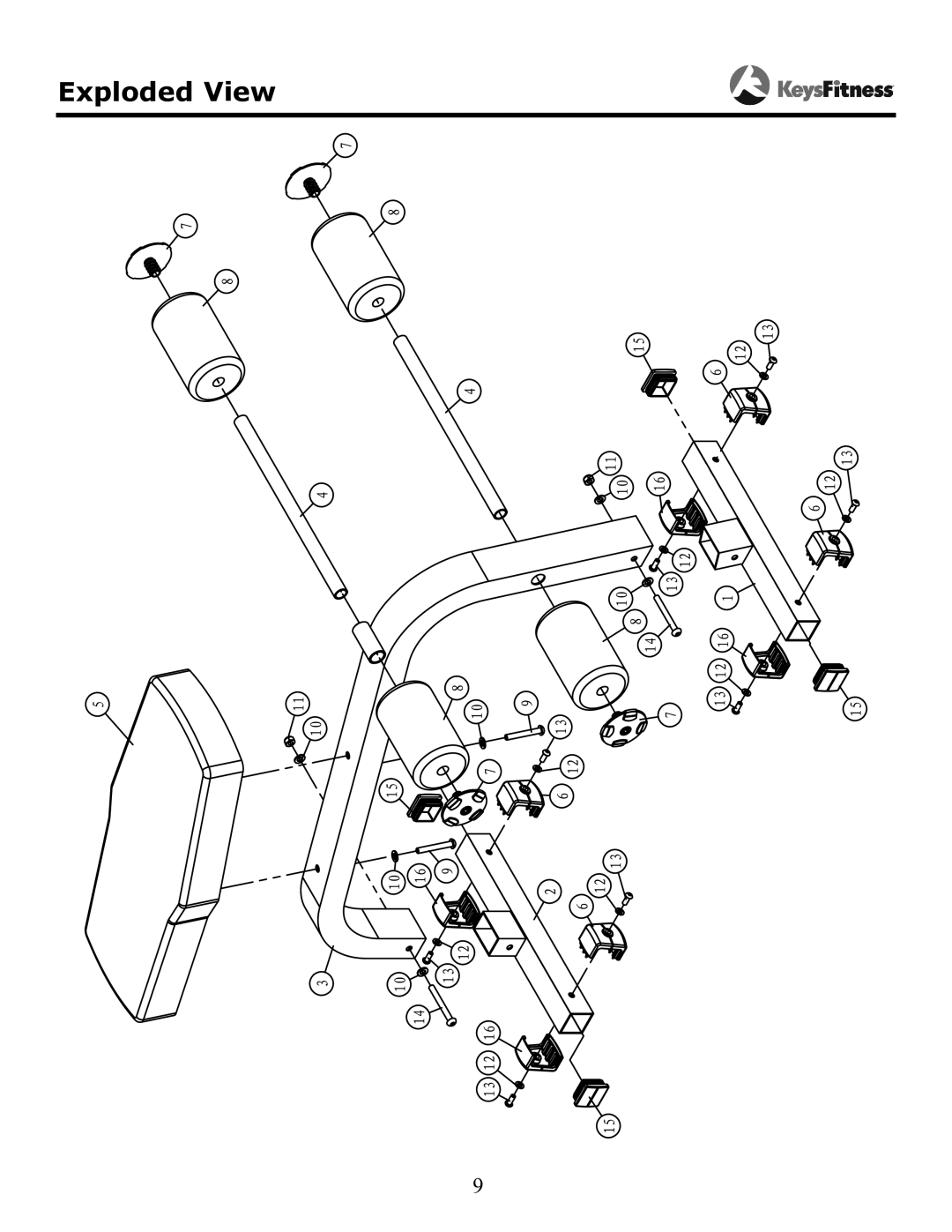 Keys Fitness KF-AC owner manual Exploded View 