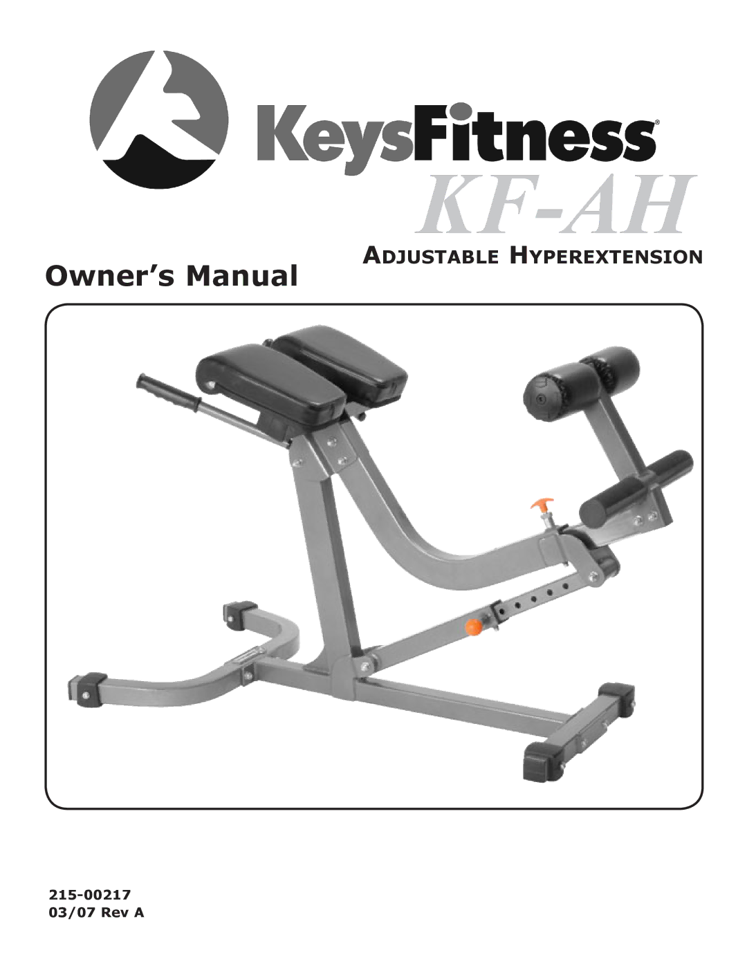 Keys Fitness KF-AH owner manual Kf-Ah 