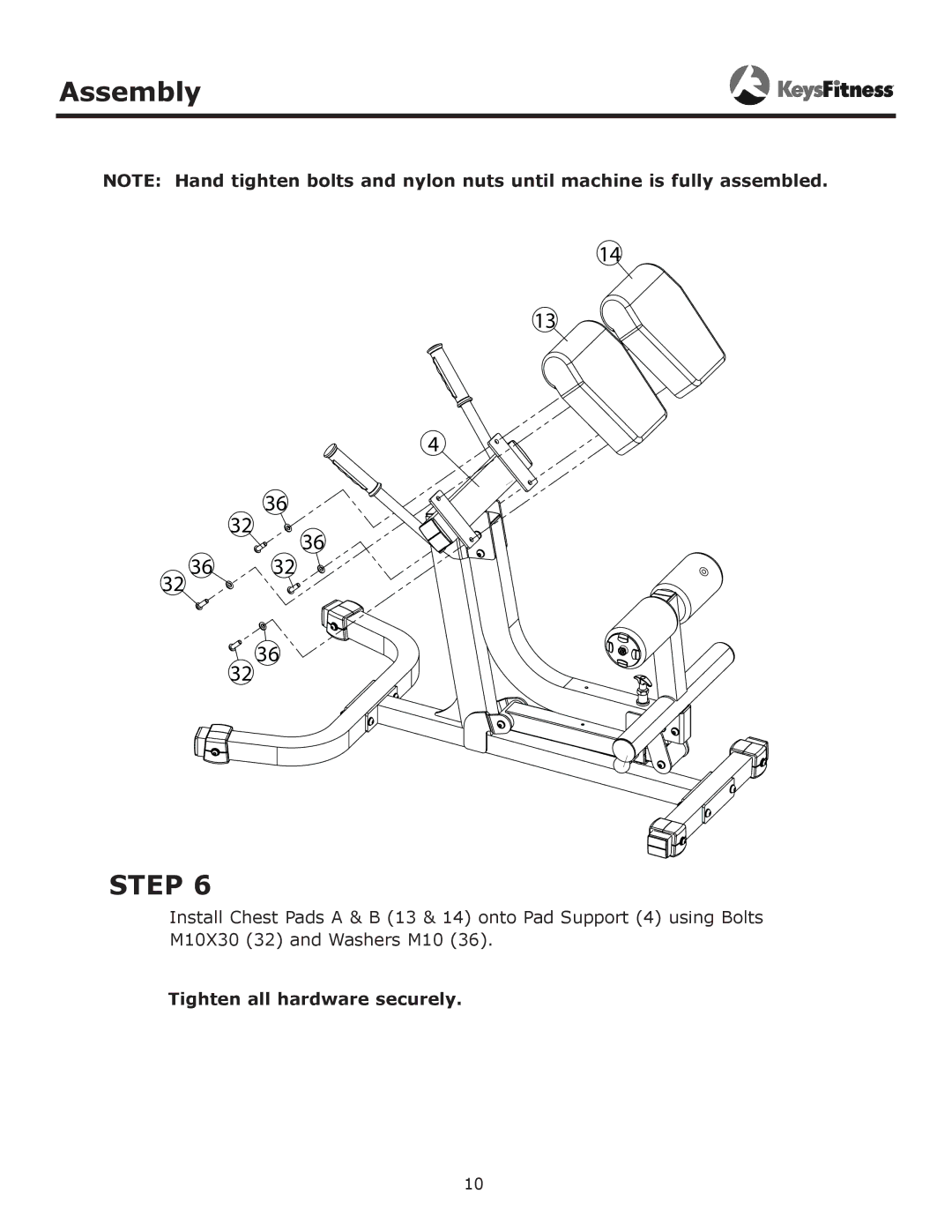 Keys Fitness KF-AH owner manual 32 36 