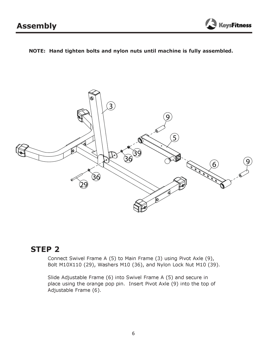 Keys Fitness KF-AH owner manual Step 