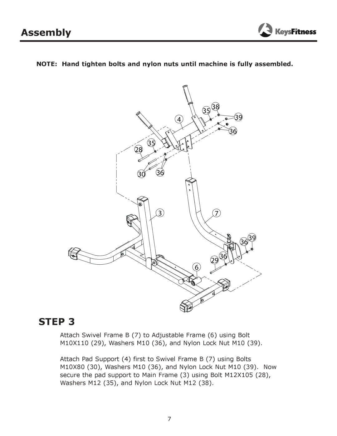 Keys Fitness KF-AH owner manual 3639 