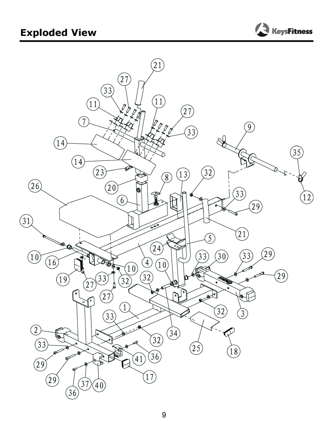 Keys Fitness KF-CR owner manual Exploded View 