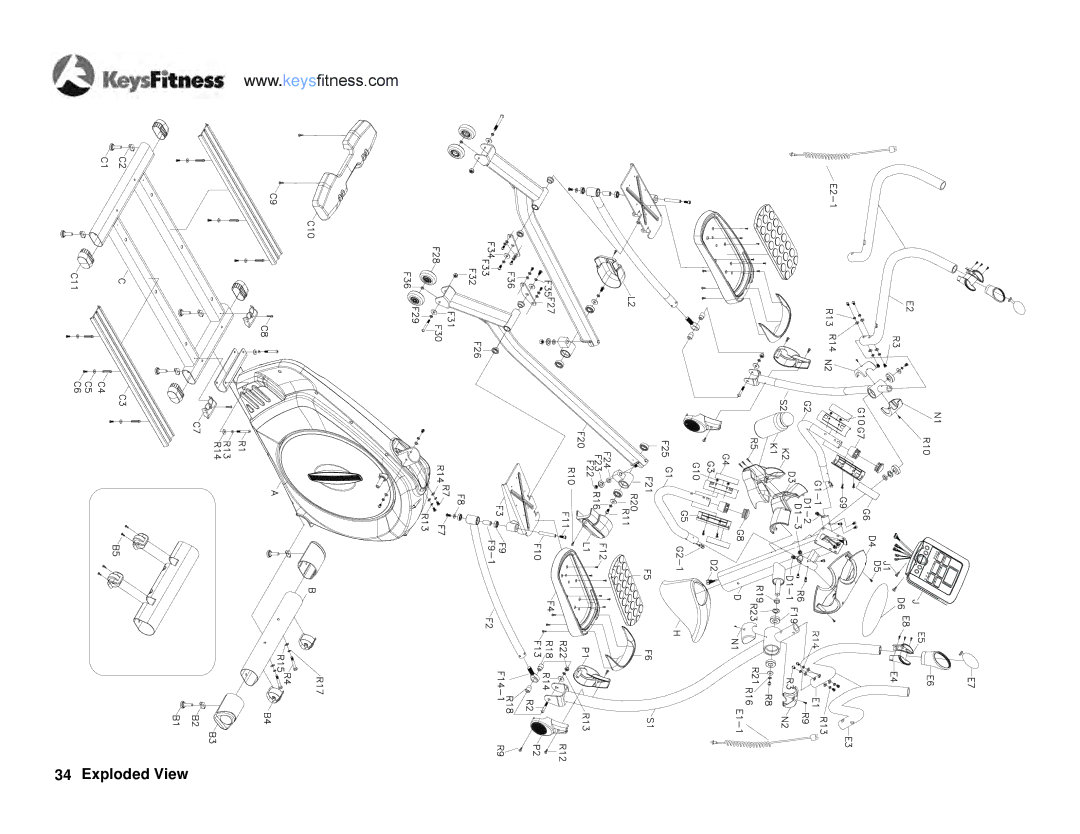 Keys Fitness KF-E4.0 owner manual View 