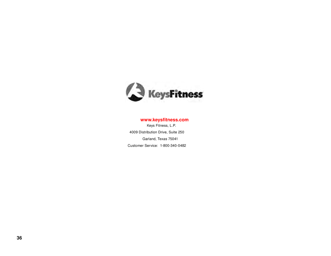 Keys Fitness KF-E4.0 owner manual 