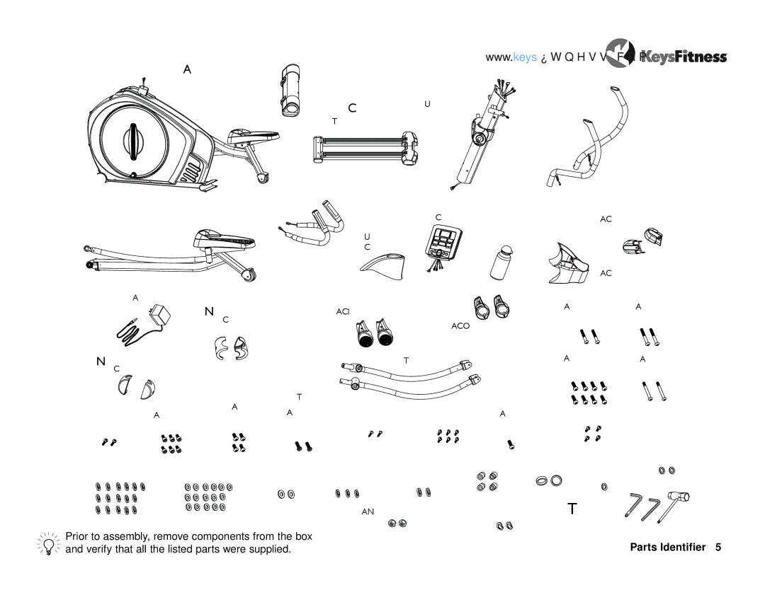 Keys Fitness KF-E4.0 owner manual Tools 14mm 