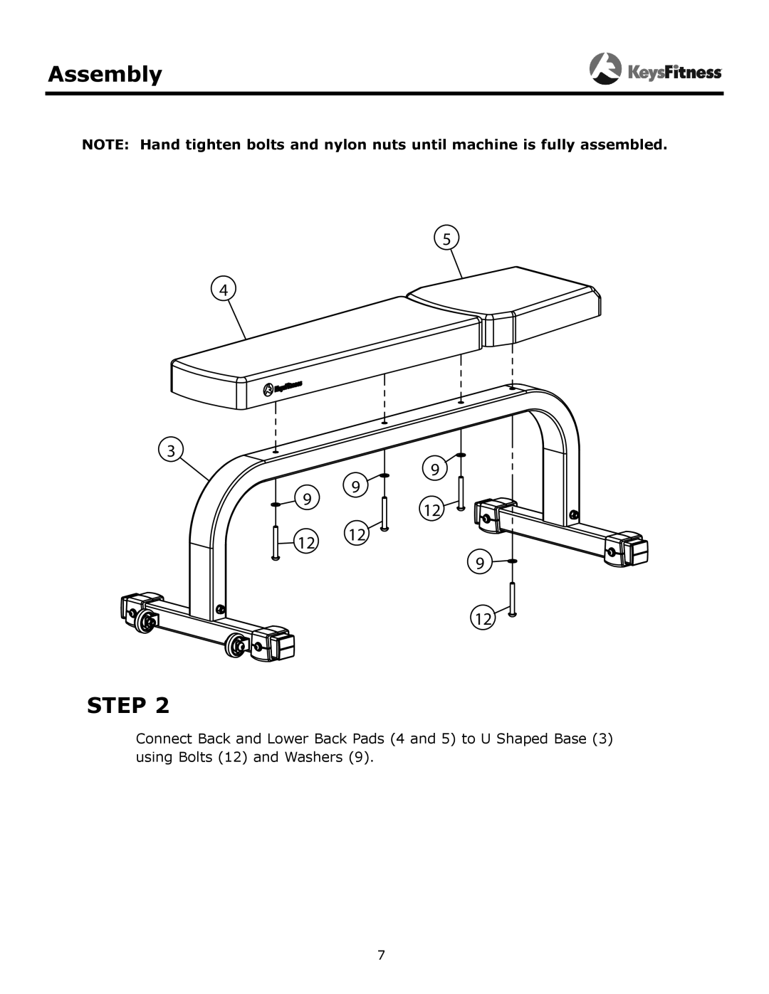 Keys Fitness KF-FB owner manual Step 