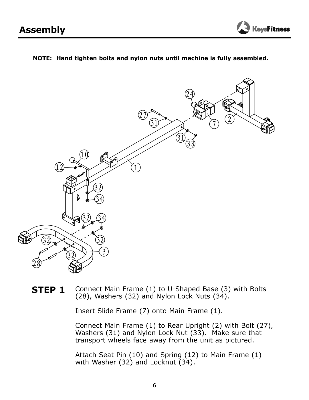 Keys Fitness KF-FI owner manual Step 