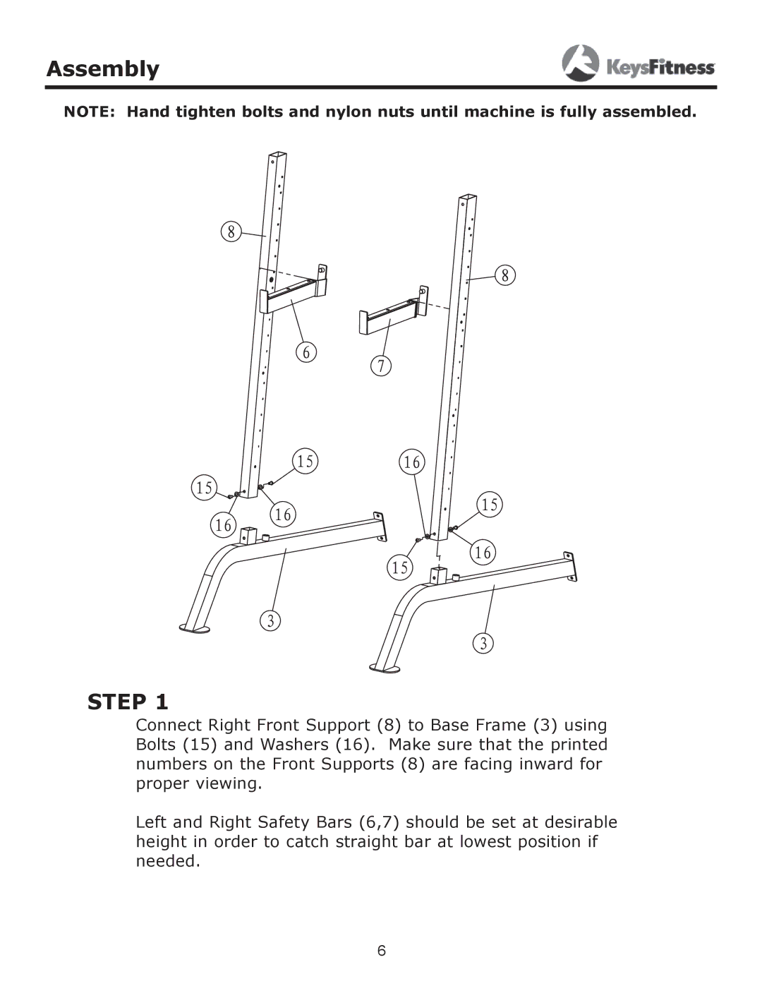 Keys Fitness KF-HC owner manual Step 