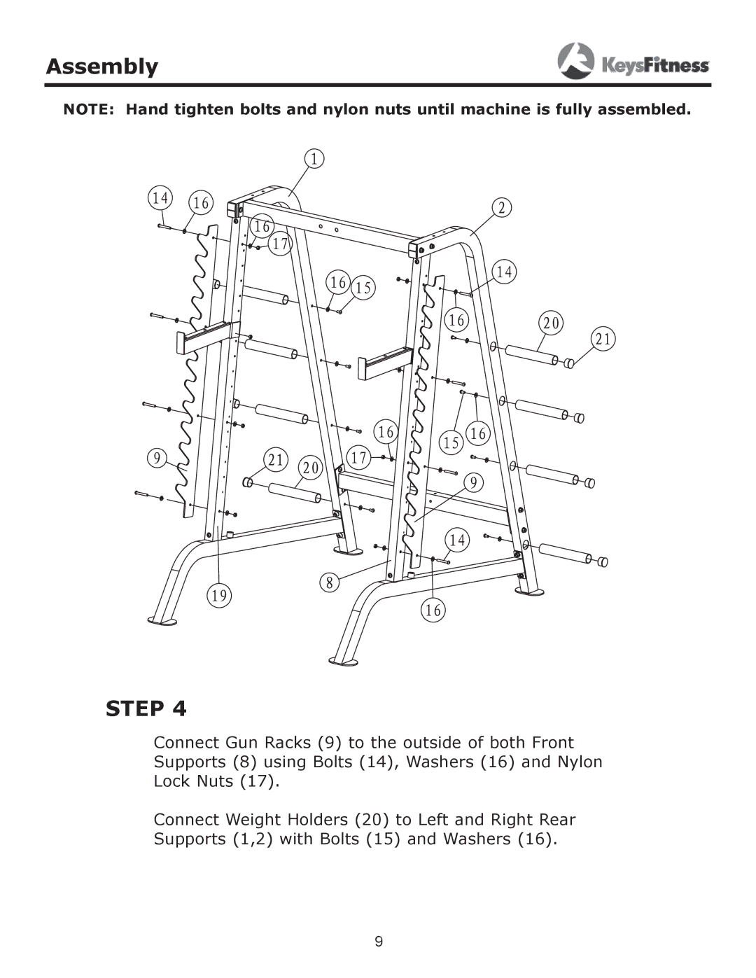 Keys Fitness KF-HC owner manual Step 