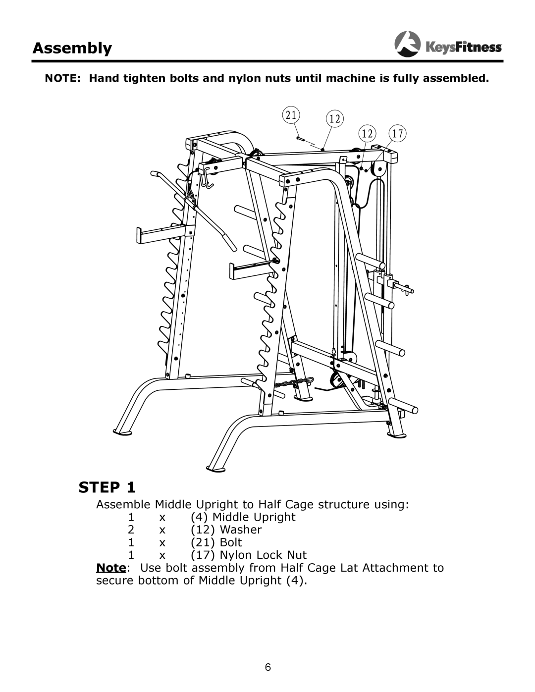 Keys Fitness KF-HCP owner manual Step 