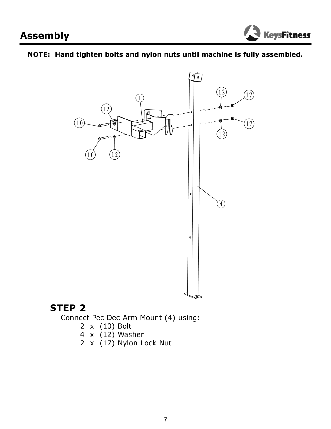 Keys Fitness KF-HCP owner manual Step 