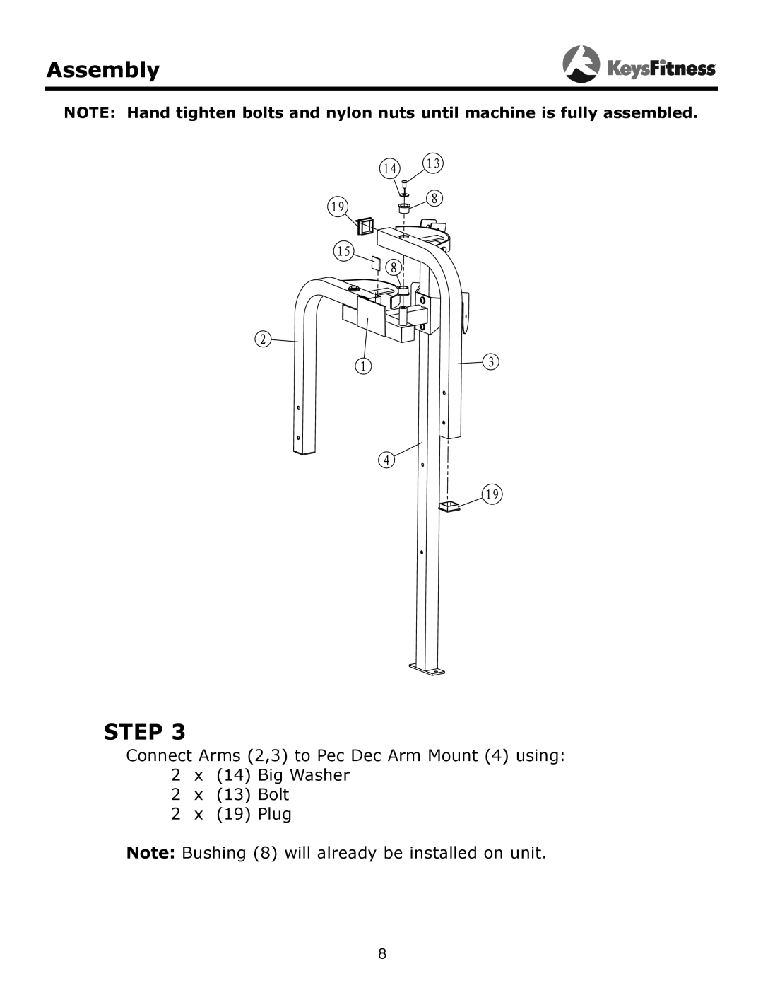 Keys Fitness KF-HCP owner manual Step 