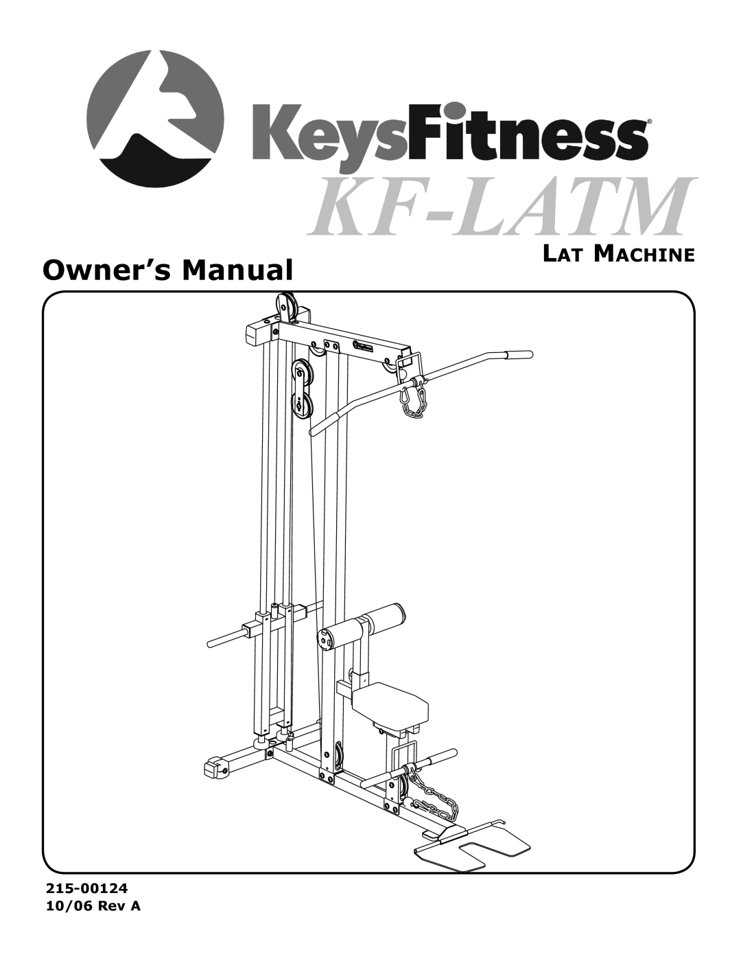 Keys Fitness KF-LATM owner manual Kf-Latm 