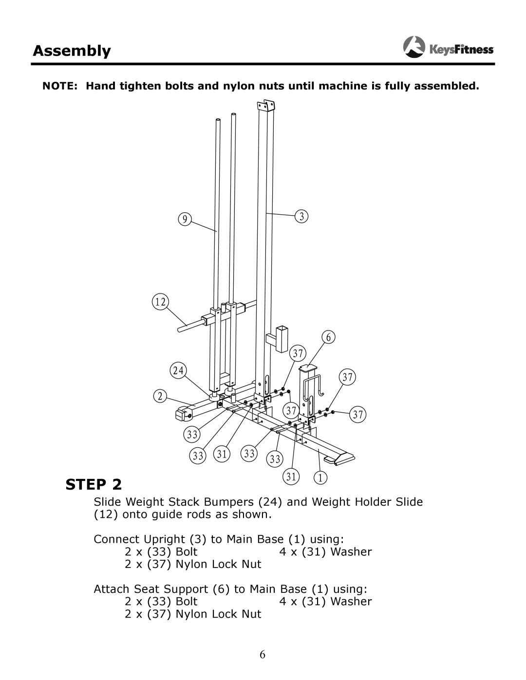 Keys Fitness KF-LATM owner manual Step 