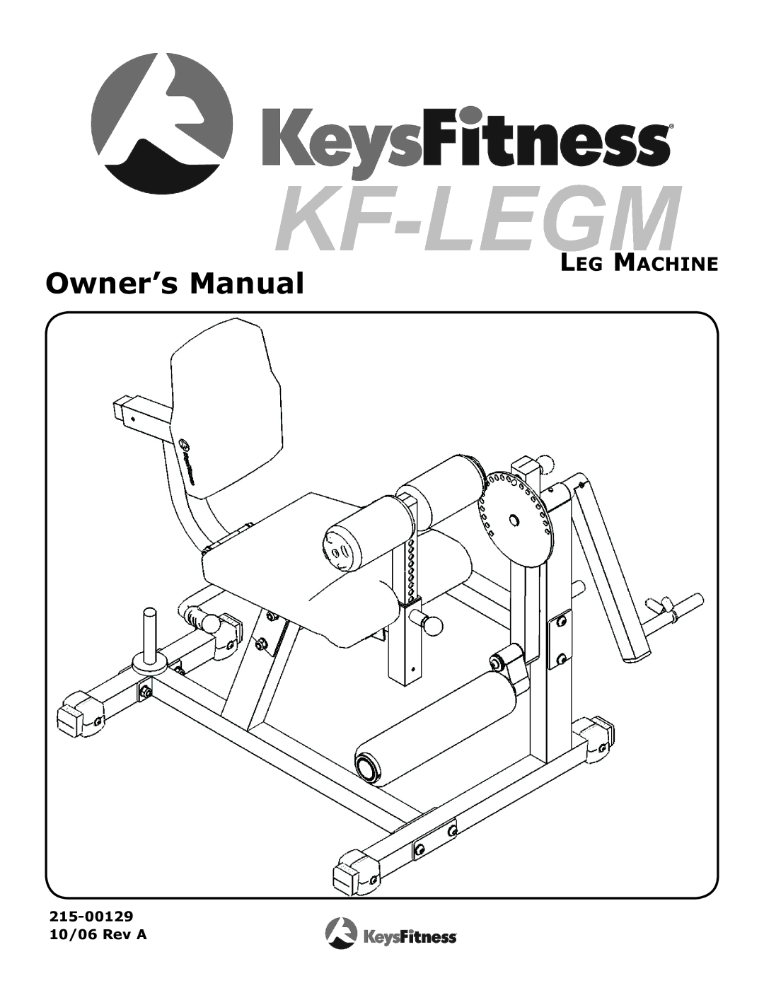 Keys Fitness KF-LEGM owner manual Kf-Legm 