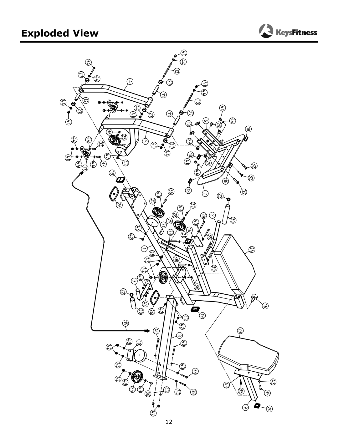 Keys Fitness KF-LP3 owner manual Exploded View 