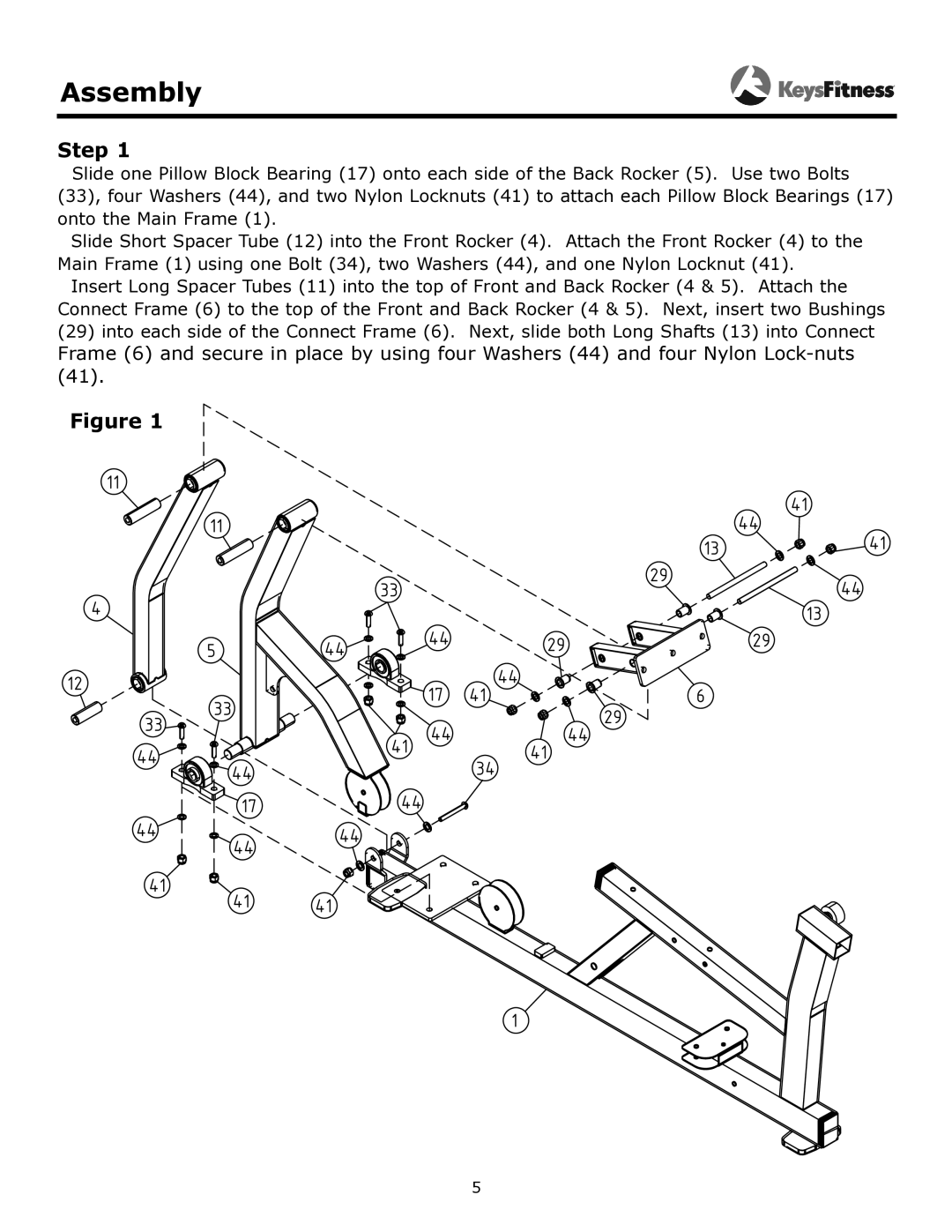 Keys Fitness KF-LP3 owner manual Assembly, Step 