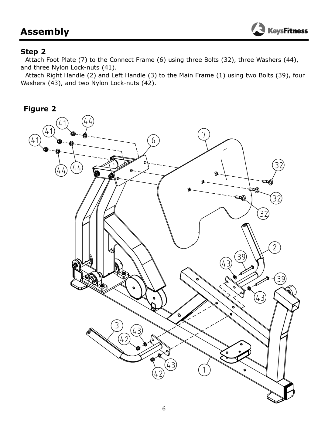 Keys Fitness KF-LP3 owner manual Assembly 