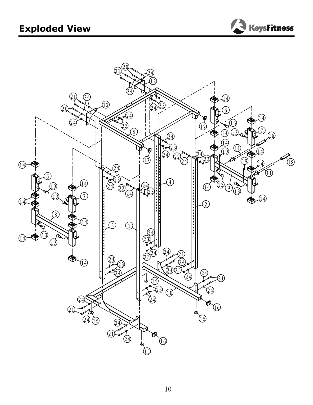 Keys Fitness KF-PC owner manual Exploded View 