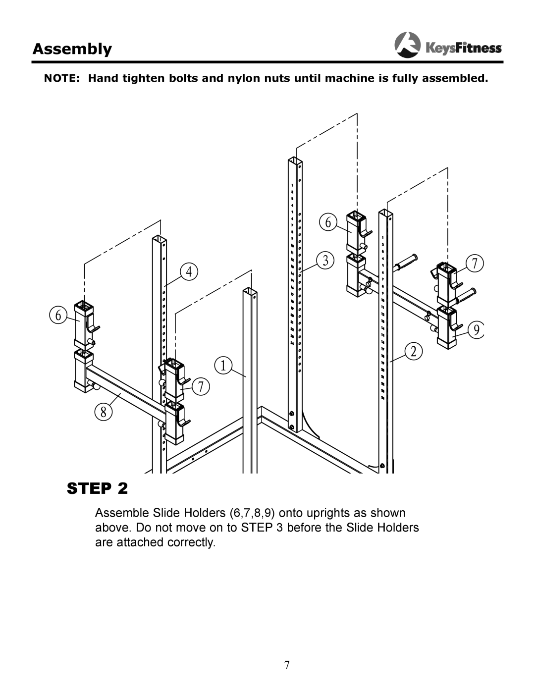 Keys Fitness KF-PC owner manual Step 