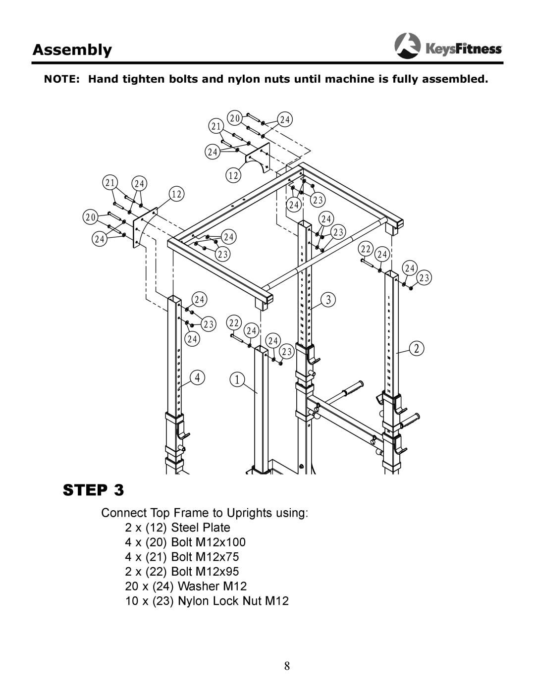 Keys Fitness KF-PC owner manual Step 