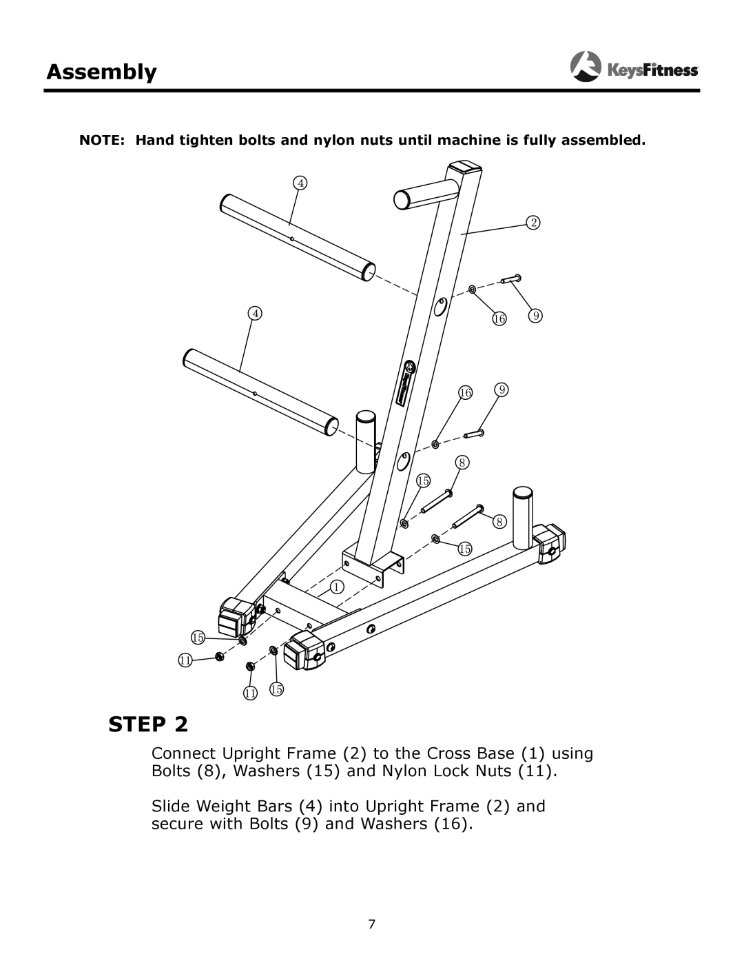 Keys Fitness KF-PTO owner manual Step 