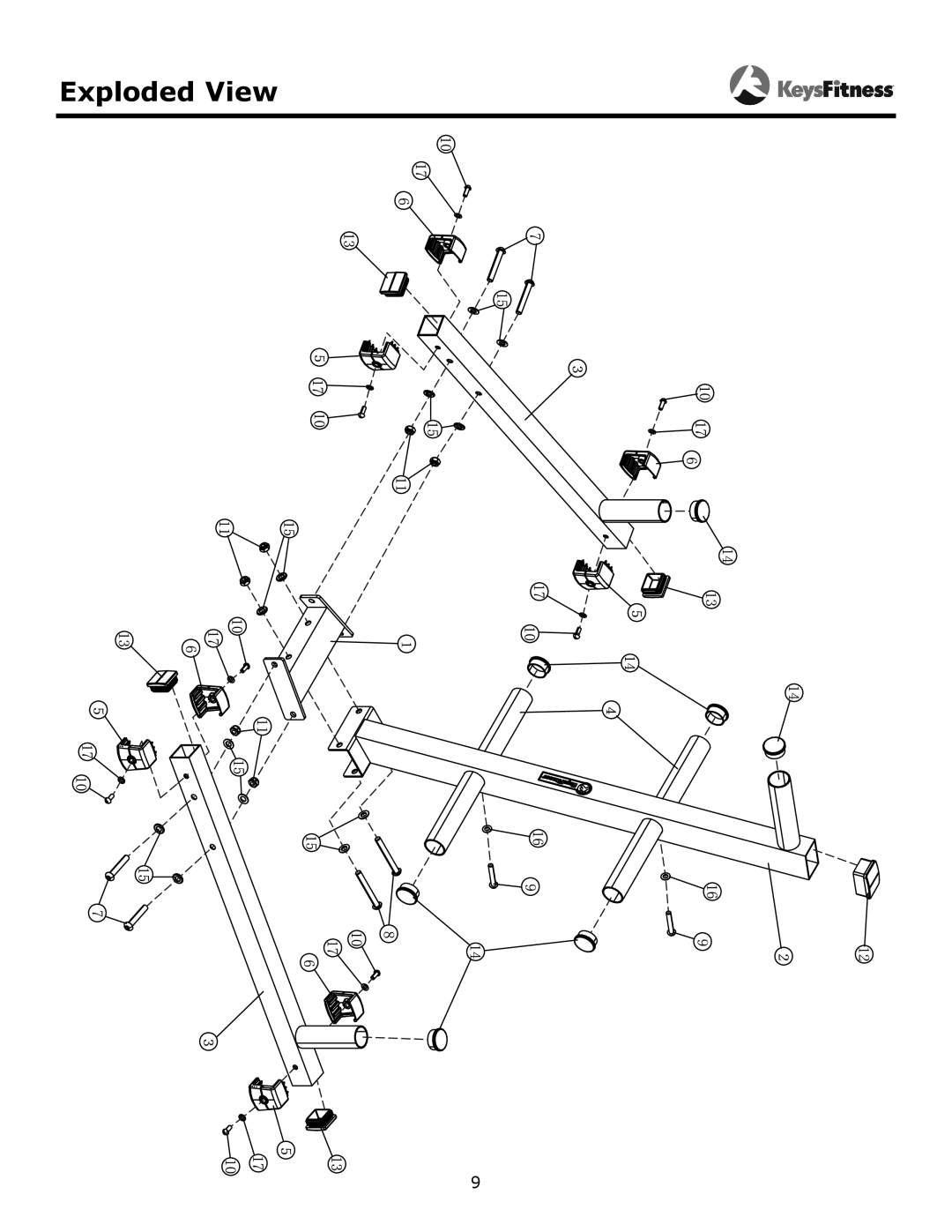 Keys Fitness KF-PTO owner manual Exploded View 