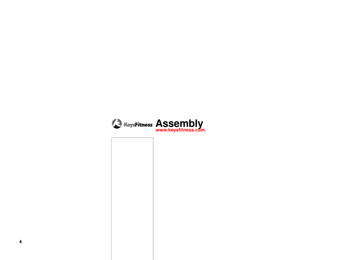 Keys Fitness KF-R2.0 owner manual Assembly 