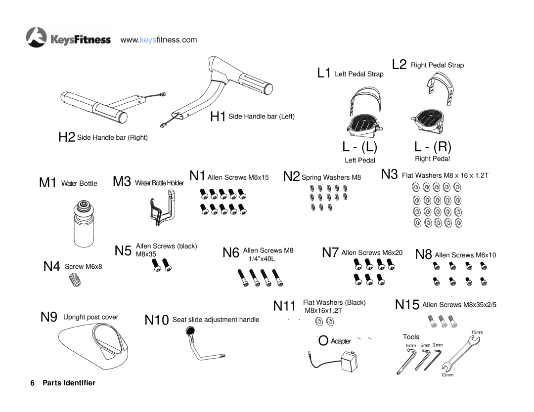 Keys Fitness KF-R2.0 owner manual L R 