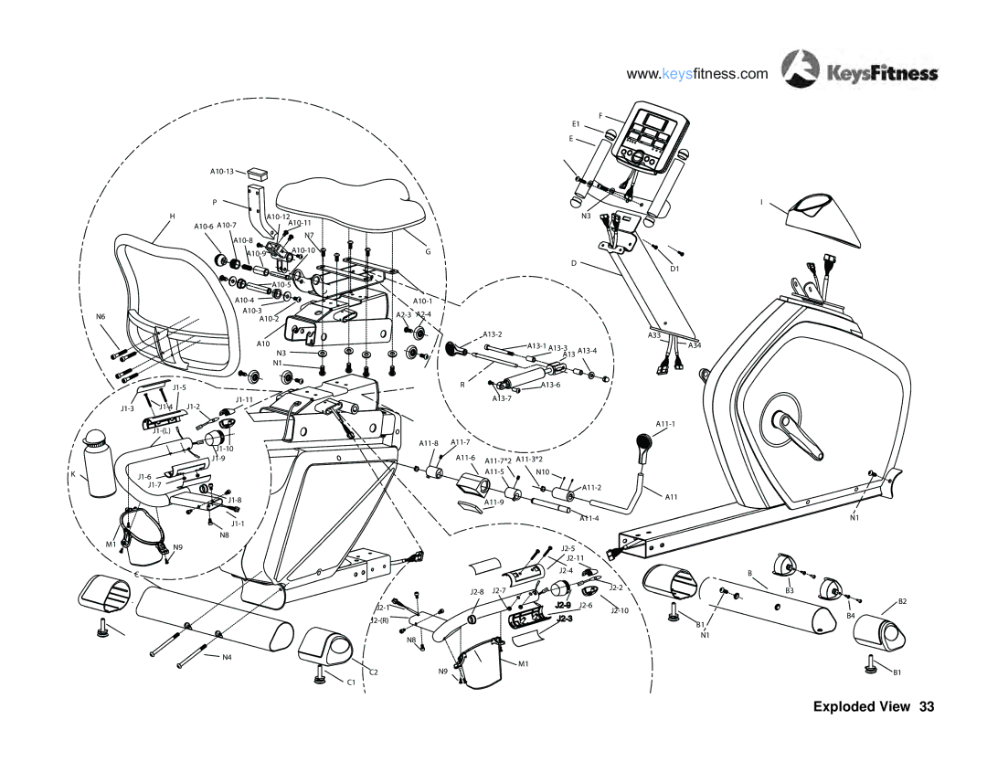 Keys Fitness KF-R4.0 owner manual Exploded View 