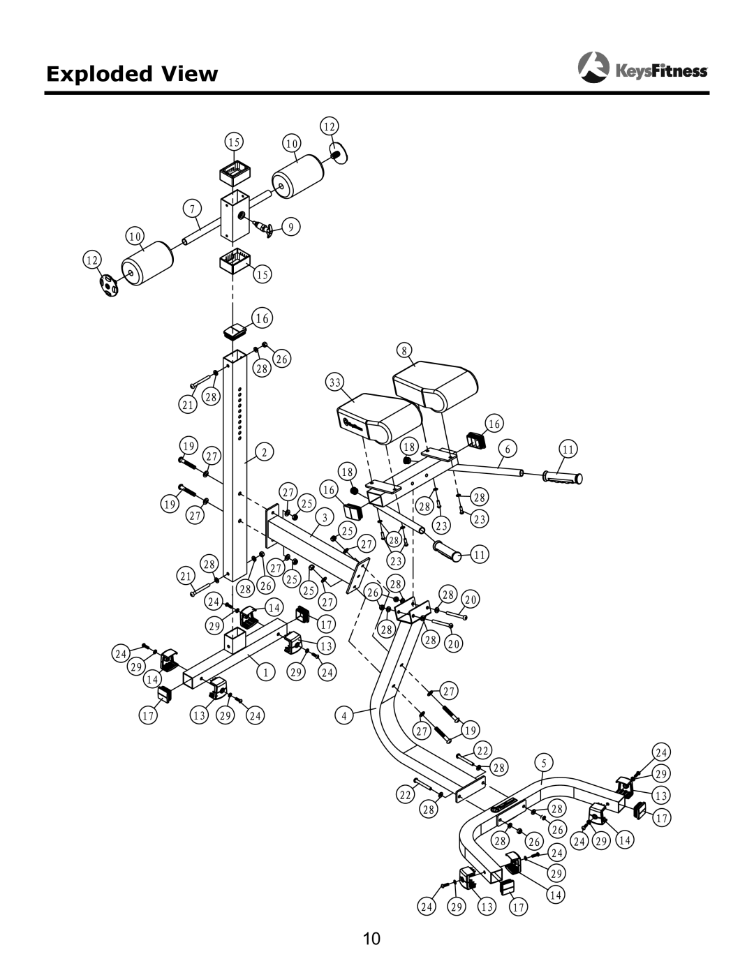 Keys Fitness KF-RC owner manual Exploded View 